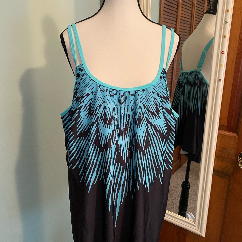 Beauty plus size bathingsuit matching skort Adjustable straps Never worn